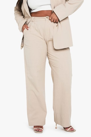 Broek Hoge Taille - Beige