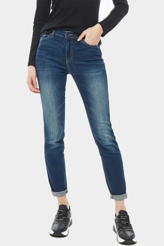 Jean 7/8 taille haute - Indigo - Exchange