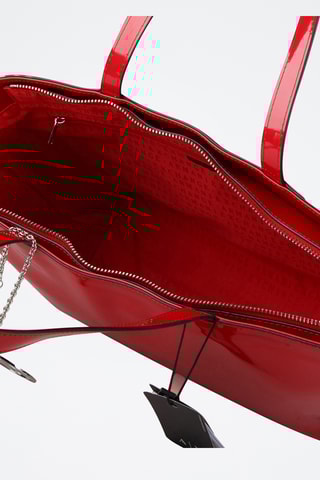 Sac porté épaule verni - Rouge - Exchange