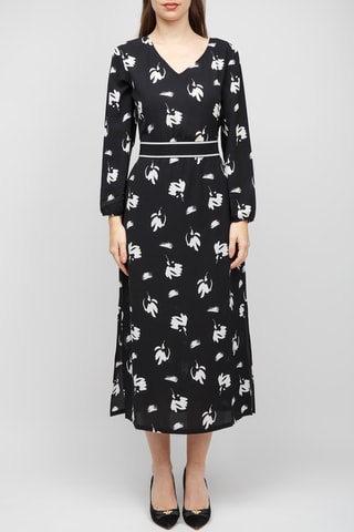 Robe midi - Noir et blanc - Exchange