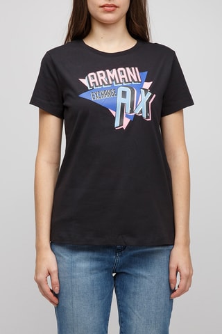 T-shirt - Noir et rose poudré - Exchange