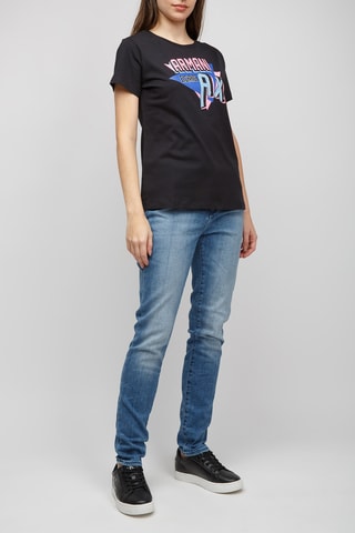 T-shirt - Noir et rose poudré - Exchange