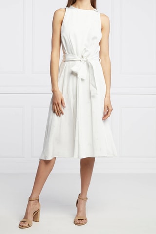 Robe midi - Blanc et argenté - Exchange