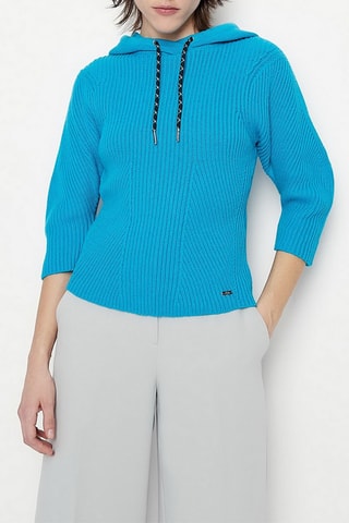 Pull à capuche - Turquoise - Exchange
