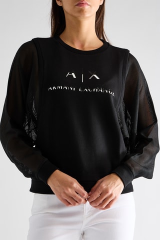 Sweat bi-matière - Noir - Exchange