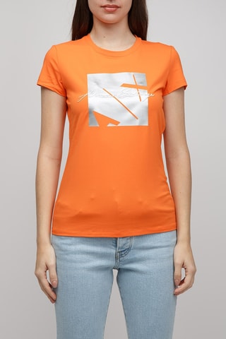 T-shirt - Orange et argenté - Exchange
