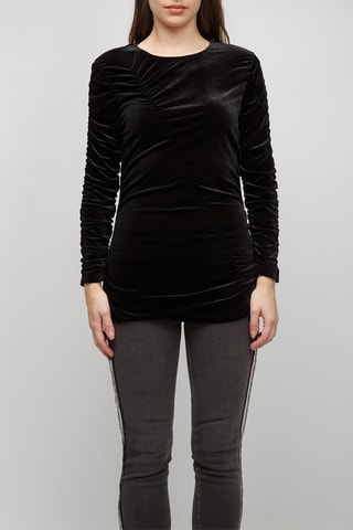 Top en velours - Noir - Exchange