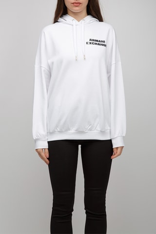 Sweat à capuche - Blanc et noir - Exchange