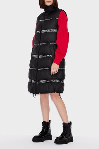 Doudoune longue sans manches - Noir - Exchange