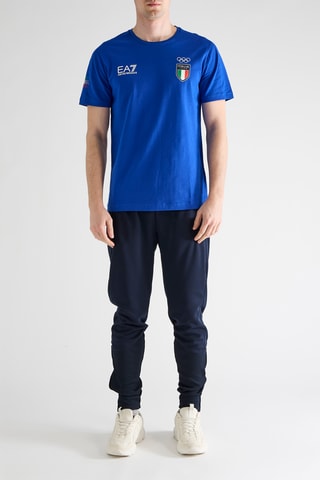T-shirt Equipe Olympique Italienne - Bleu roi - EA7