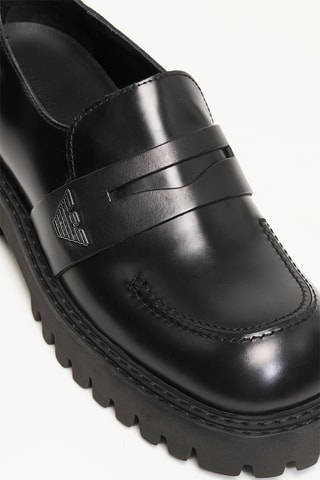 Mocassins en cuir - Noir - EA7