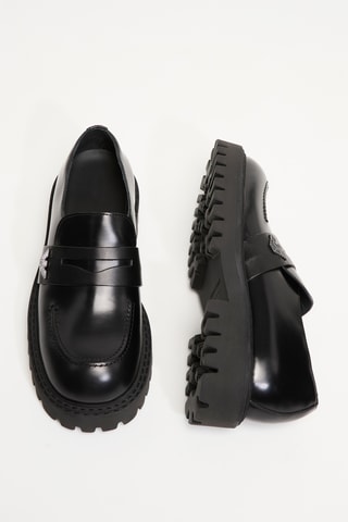 Mocassins en cuir - Noir - EA7