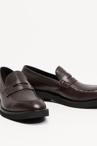 Mocassins en cuir - Marron - EA7