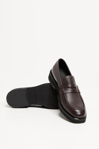 Mocassins en cuir - Marron - EA7