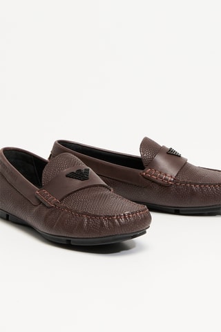 Mocassins en cuir - Marron - EA7