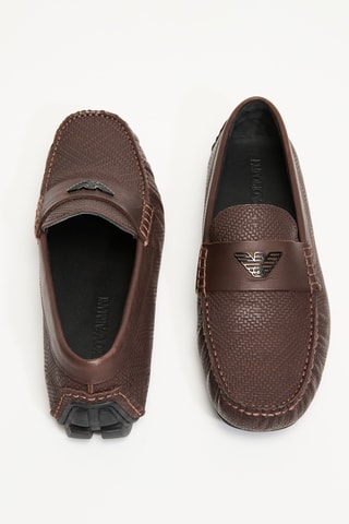 Mocassins en cuir - Marron - EA7
