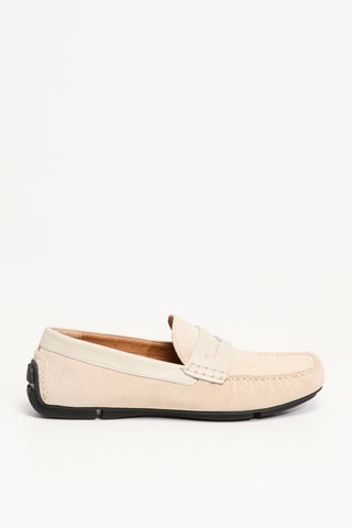 Mocassins en cuir - Beige clair - EA7