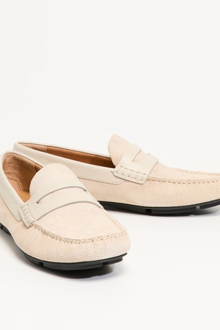 Mocassins en cuir - Beige clair - EA7