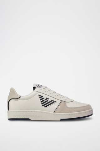 Baskets en croûte de cuir - Blanc - EA7