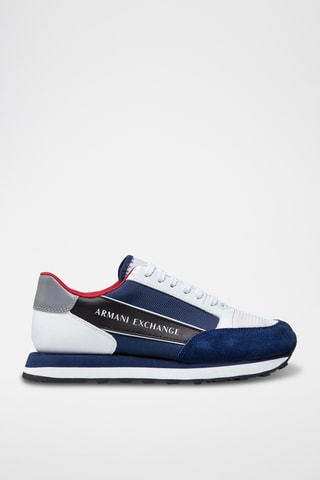 Baskets en cuir - Bleu marine - Exchange