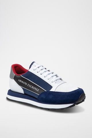 Baskets en cuir - Bleu marine - Exchange