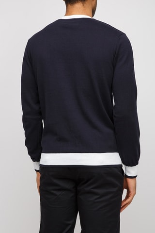 Pull - Bleu marine et blanc - Exchange