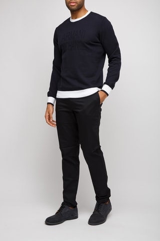 Pull - Bleu marine et blanc - Exchange