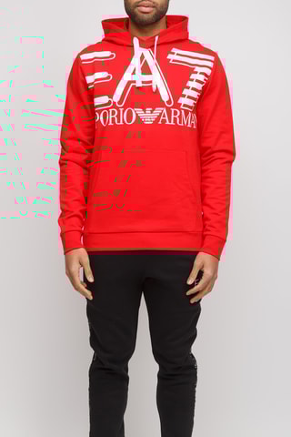 Sweat à capuche - Rouge  - EA7