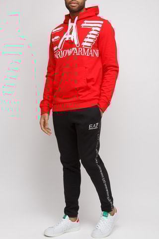 Sweat à capuche - Rouge  - EA7