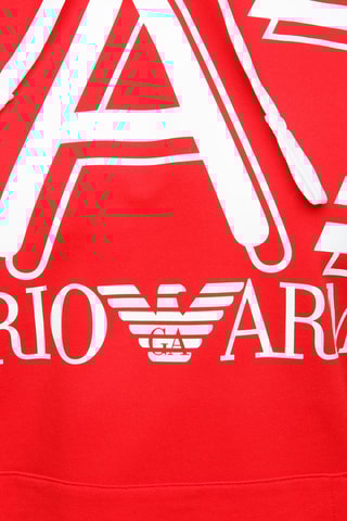 Sweat à capuche - Rouge  - EA7