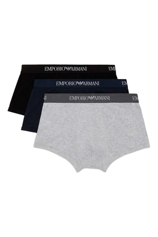 3 boxers - Bleu marine et gris chiné - Emporio Armani