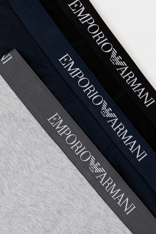 3 boxers - Bleu marine et gris chiné - Emporio Armani