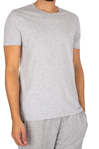 2 t-shirts - Gris chiné et bleu marine - Emporio Armani