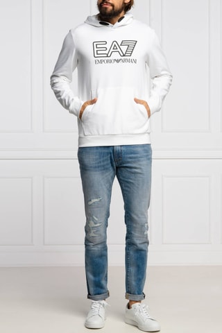 Sweat à capuche - Blanc - EA7