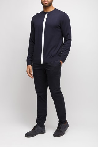 Pull - Bleu marine et blanc - Exchange