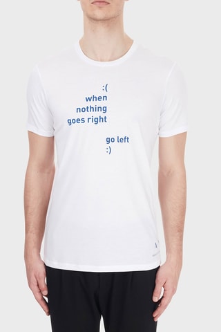 T-shirt - Blanc et indigo - Exchange