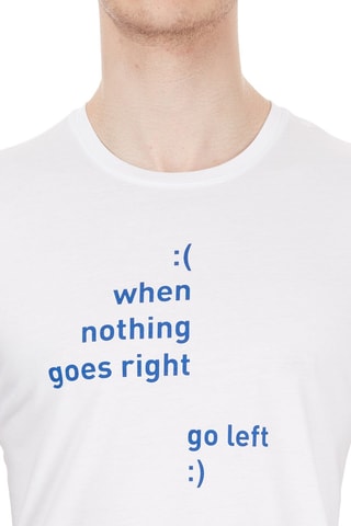 T-shirt - Blanc et indigo - Exchange