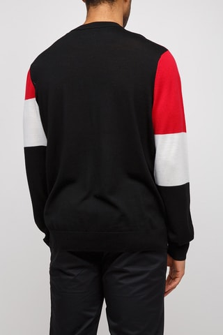 Pull en laine - Noir et rouge - Exchange