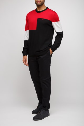 Pull en laine - Noir et rouge - Exchange