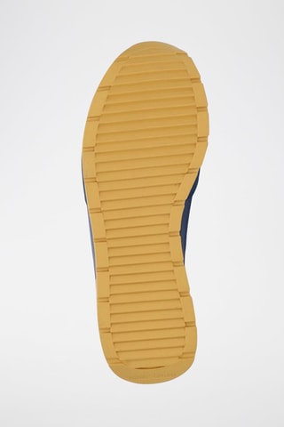 Sneakers en cuir Emporio Armani Bleu marine et gris - EA7