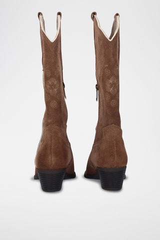 Stivali in pelle scamosciata - Marrone