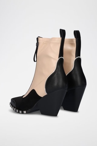 Bottines  - Beige et noir