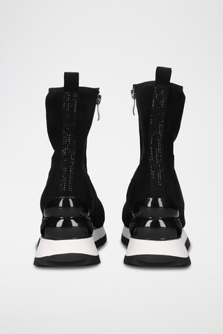 Botins com cunha - Preto - Preto