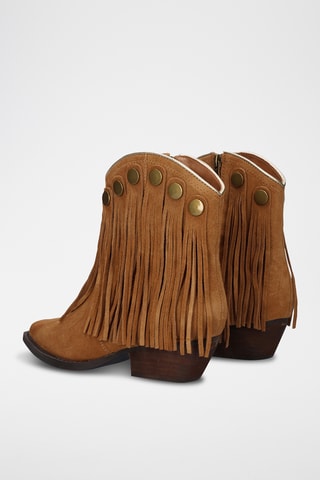 Stivaletti in pelle scamosciata - Cammello