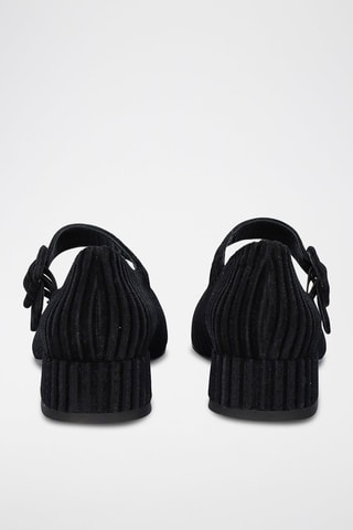 Ballerine in velluto Sofia - Nero e verde