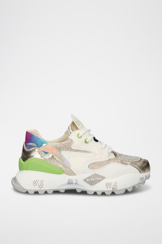 Sneakers platform - Bianco e dorato