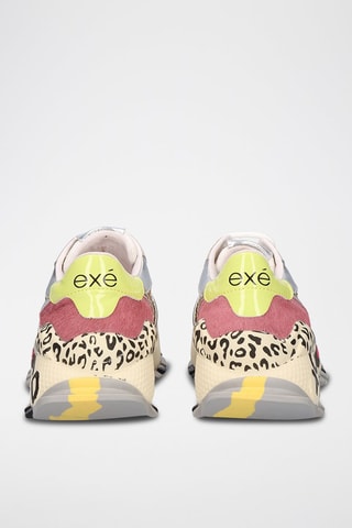 Baskets en cuir - Beige et gris