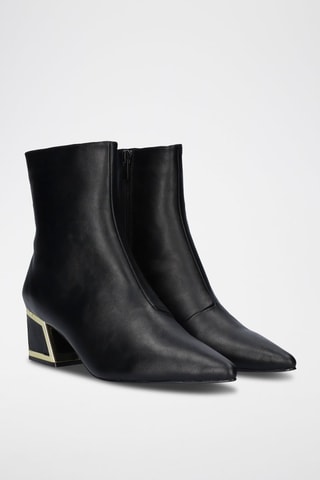 Bottines en cuir - Noir