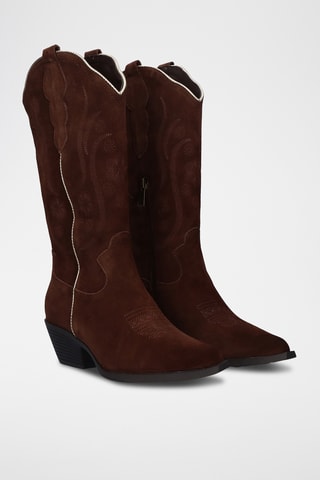 Stivali in pelle scamosciata - Marrone