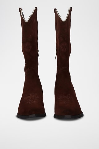 Stivali in pelle scamosciata - Marrone